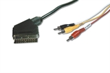 CAVO SCART 21 POLI MASCHIO - 3 x CINCH /RCA) VIDEO + AUDIO STEREO - MT. 5