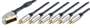 CAVO SCART CONNETTORI 21 POLI MASCHIO - 6 X CINCH (RCA) AUDIO-VIDEO RCA MT.5 (METALLO CROMATO CONTAT
