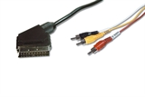 CAVO SCART VIDEO AUDIO 21 POLI MASCHIO - 3 x CINCH (RCA) - MT. 1,50