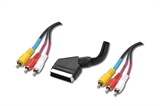 CAVO SCART VIDEO-AUDIO STEREO 21 POLI MASCHIO - 6 x CINCH (RCA)- MT. 1,50
