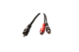 CAVO SDOPPIATORE RCA MONO MASCHIO/FEMMINA/FEMMINA