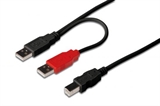 CAVO SDOPPIATORE USB 2.0 CON 2 CONNETTORI USB A MASCHIO - USB B MASCHIO