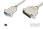 CAVO SERIALE RS232 NULL MODEM (INCROCIATO) CONNETTORI 9 POLI FEMMINA 25 MASCHIO MT.2 (AK 150 3M)