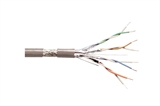 CAVO SOLIDO S-FTP PER RETI CATEGORIA 5E - 4 COPPIE 8 POLI DOPPIA SCHERMATURA AWG 24/1 HALOGEN FREE L