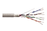 CAVO SOLIDO S-FTP PER RETI CATEGORIA 5E - 4 COPPIE DOPPIA SCHERMATURA AWG 24/1 HALOGEN FREE LSOH MAT