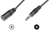 CAVO STEREO 3.5 MM. PROLUNGA SCHEDA AUDIO PER CUFFIE/CASSE MASCHIO/FEMMINA MT. 1,50