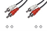 CAVO STEREO  CONNETTORI 2 X CINCH (RCA) MASCHIO/MASCHIO  MT. 2,50