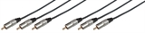 CAVO STEREO CONNETTORI 3 X CINCH (RCA) MASCHIO/MASCHIO (METALLO CROMATO) MT. 1.5 (AK-AV 548)