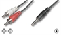CAVO STEREO PER COLLEGAMENTO CASSE-SCHEDA AUDIO 1 CONNETTORE 3,5 MM. - 2 CONNETTORI CINCH (RCA)  MAS