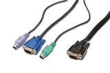CAVO TRIPLO KVM PER CONSOLE (PS2) - LUNGHEZZA MT. 3