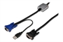 CAVO TRIPLO OCTOPUS- KVM SET VGA, USB - LUNGHEZZA 10 MT (CON ESTENSORE)