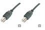 CAVO USB CONNETTORI  B-B MASCHIO/MASCHIO DOPPIA SCHERMATURA UL 2725 MT.2 (AK 673)