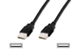 CAVO USB MT. 1,80 - CONNETTORI TIPO 'A' MASCHIO/MASCHIO USB  2.0 COLORE NERO