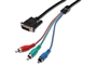 CAVO VIDEO CON CONNETTORI DVI (24+5) - 3 x RCA RGB - MT. 3