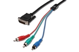 CAVO VIDEO CON CONNETTORI DVI-I (24+5) - 3 x RCA RGB - MT. 1,80