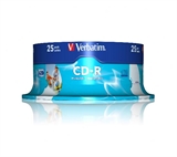 CONFEZIONE 25 CD-R STAMPABILI VELOCITA' 52X CAPACITA' 700MB