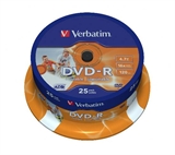 CONFEZIONE 25 DVD-R STAMPABILI VELOCITA' 16X CAPACITA' 4.7GB