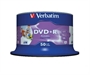 CONFEZIONE 50 DVD+R STAMPABILI VELOCITA' 16X CAPACITA' 4.7GB RISCRIVIBILI
