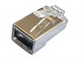 CONNETTORE PLUG 8 POLI SCHERMATO CAT. 5E RJ45 CON INSERITORE PER CAVO RETE FLESSIBILE