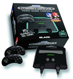 CONSOLE SEGA MEGADRIVE CON 15 GIOCHI PER COLLEGAMENTO TV, CON 2 PAD PER 2 GIOCATORI