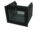 FRAME 19' PER MONITOR CRT/TFT 15 - 17' SPORTELLO IN PLEXIGLASS 9 UNITA' NERO RAL 9005 mm. (L/A/P) 48