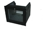 FRAME 19' PER MONITOR CRT/TFT 15 - 17' SPORTELLO IN PLEXIGLASS 9 UNITA' NERO RAL 9005 mm. (L/A/P) 48