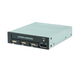 FRONTALINO 3,5' CON SLOT PER HD SATA 2,5', 3 PORTE USB 2.0 E 1 PORTA E-SATA