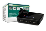 HUB DI RETE 4 PORTE USB 2.0 CON 1 PORTA RJ45 10/100/1000