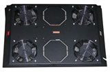 KIT 4 VENTOLE CON TERMOSTATO, 12.8 METRI  CUBI CIRCOLAZIONE D'ARIA COLORE NERO RAL 9005 PER ARMADI L