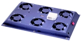 KIT 6 VENTOLE CON TERMOSTATO, 19.8 METRI  CUBI CIRCOLAZIONE D'ARIA COLORE NERO RAL 9005 PER ARMADI L
