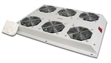 KIT 6 VENTOLE CON TERMOSTATO COLORE GRIGIO CHIARO PER ARMADI LINEA SERVER (DN-19 FAN-6-1000-N)