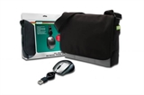 KIT BORSA PER NOTEBOOK O iPAD + MINI MOUSE OTTICO CON CAVO RETRATTILE COLORE NERO
