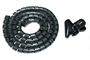 KIT CANALINA AVVOLGICAVI MT. 1,5 CON INSERITORE COLORE NERO DIAMETRO CM 2,5