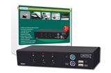 KVM SWITCH DVI 1 UTENTE (PS2 o USB), 3 PC  (USB) CON AUDIO