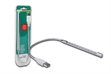LAMPADINA CON 10 LED PER PORTA USB CON CAVO FLESSIBILE - LUNGHEZZA CAVO 45 CM