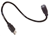 LAMPADINA PER NOTEBOOK CON TUBO FLESSIBILE COLORE NERO CONNETTORE USB (A-USB-LIGHT BL)