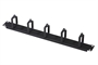 LISTELLO GUIDACAVI 19'  COLORE NERO RAL 9005 (1 UNITA')  CON 5 GANCI (DN-97602)
