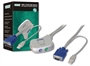 MINI SWITCH PER 1 TASTIERA/MOUSE/MONITOR PS2 CON PRESE PER 2 PC USB (DC OC12U)