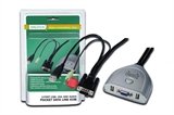 MINI SWITCH TASTIERA/MOUSE/MONITOR/AUDIO PER UN UTENTE (USB/VGA) CON DUE PC (USB/VGA) CON CAVI INCLU