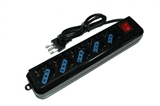 MULTIPRESA 5 PRESE 10/16 AMPERE ITALIANE TRIPOLARI - SPINA ITALIANA TRIPOLARE 10 AMPERE - CON INTERR