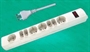 MULTIPRESA CON SPINA TRIPOLARE 16A E 4 PRESE MISTE 10/16 A.+ 4 PRESE TRIPOLARI 10 A - INTERRUTTORE O