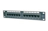 PANNELLO PATCH 10' - 12 PORTE NON SCHERMATE UTP - CAT. 5E