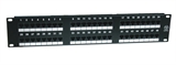 PANNELLO PATCH 19' NON SCHERMATO UTP 48 PORTE 8 POLI RJ45 PER RETI CATEGORIA 5E - 2 UNITA'