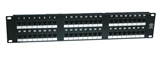 PANNELLO PATCH 19' NON SCHERMATO UTP 48 PORTE 8 POLI RJ45 PER RETI CATEGORIA 6 - 2 UNITA'