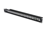 PANNELLO PATCH MODULARE 24 PORTE (VUOTO) 1 HU COLORE NERO RAL 9005