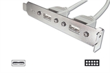 PANNELLO SLOT CON 2 CONNETTORI ESTERNI USB TIPO A, FEMMINA - CONNETTORI INTERNI ALLA PIASTRA MADRE 2
