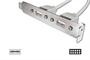 PANNELLO SLOT CON 2 CONNETTORI ESTERNI USB TIPO A, FEMMINA - CONNETTORI INTERNI ALLA PIASTRA MADRE 2