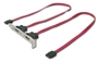 PANNELLO SLOT CON 2 PORTE SERIAL ATA (SATA) INTERNA E 2 PORTE ESATA ESTERNE 300 MBPS CM 50 (AK-ESATA