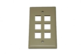 PLACCA A MURO 6 POSIZIONI COLORE BEIGE SCURO