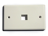 PLACCA PORTA FRUTTI 1 POSIZIONE X JACK UTP/STP COLORE CHIARO